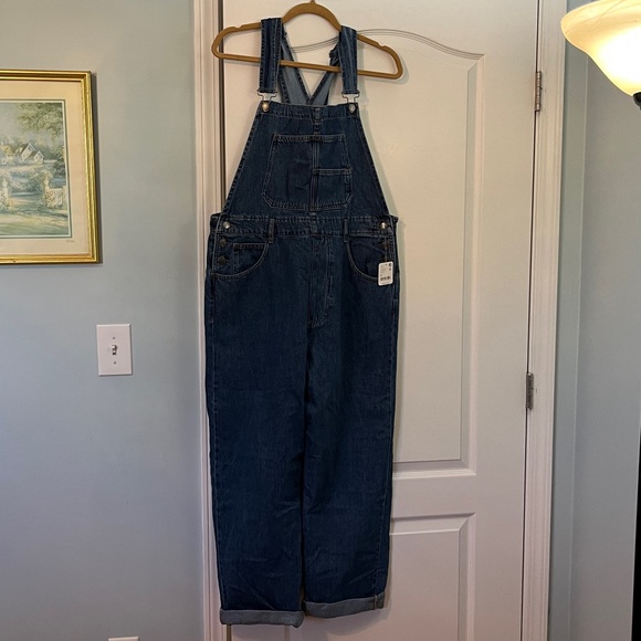 We The Free Ziggy Sapphire Blue Denim Overalls Sz XL NWT - Picture 6 of 16